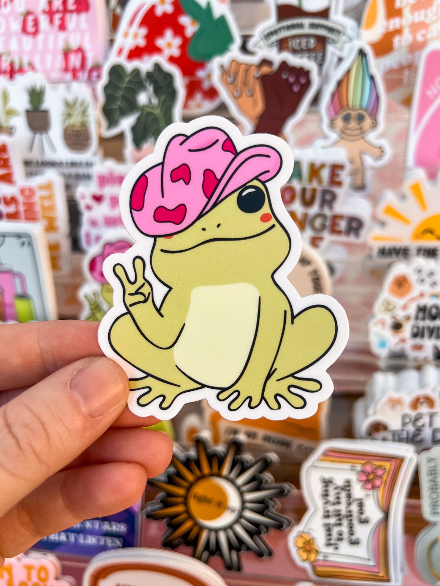 Cowboy Frog Sticker
