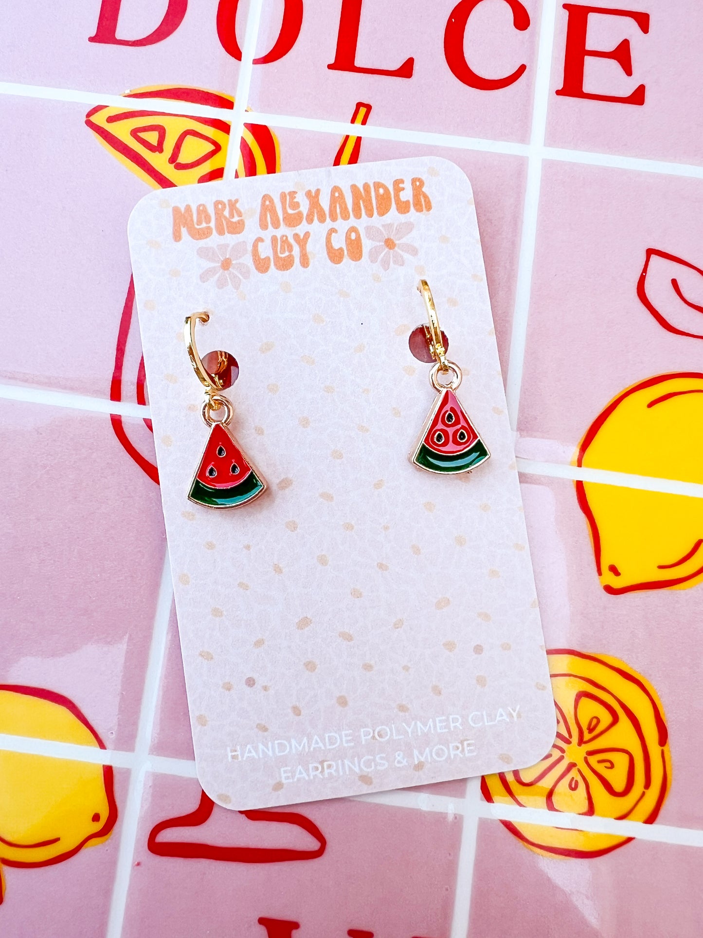 Gold Plated Watermelon Huggies