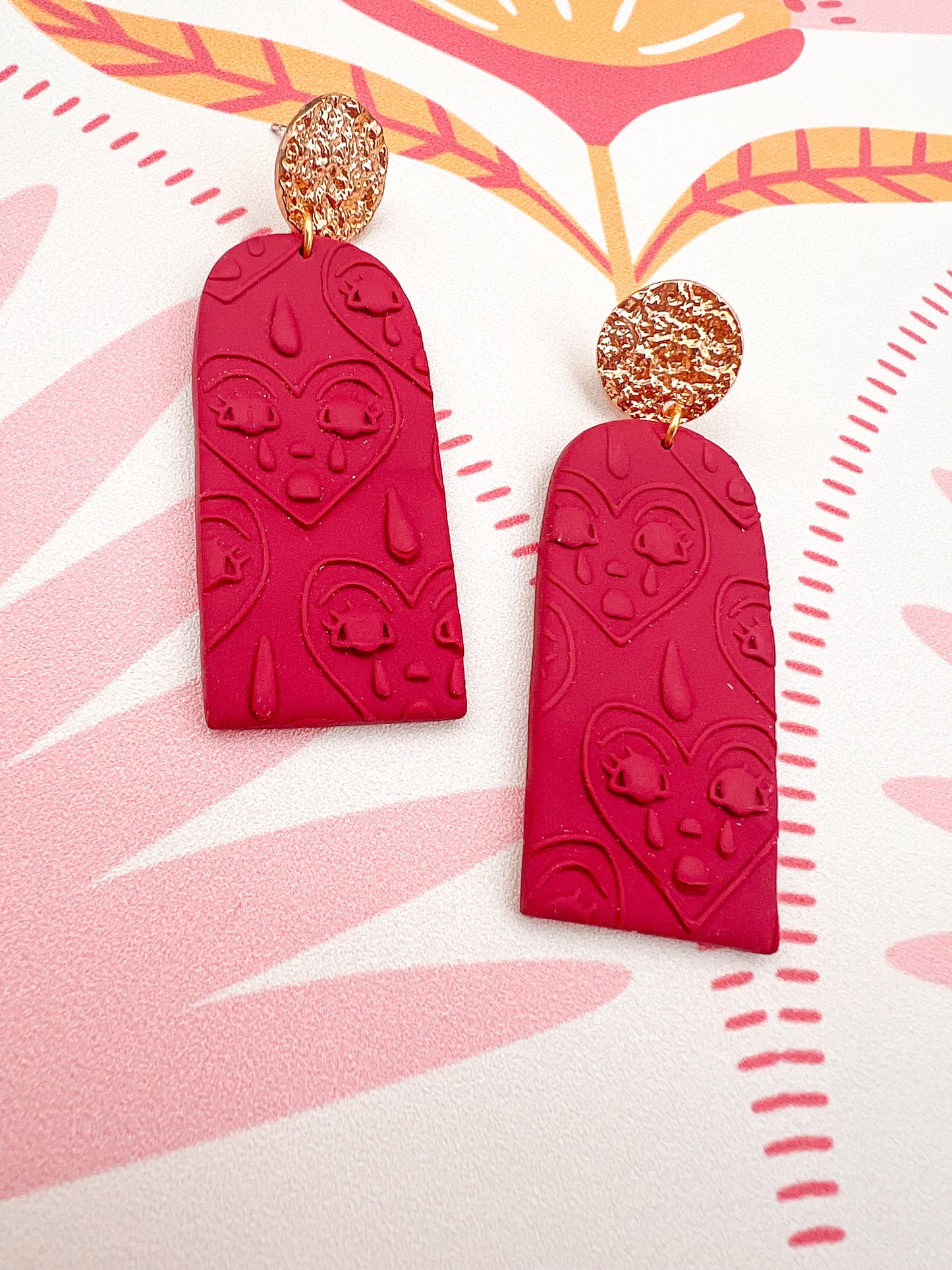 Crying Heart Dome Dangles