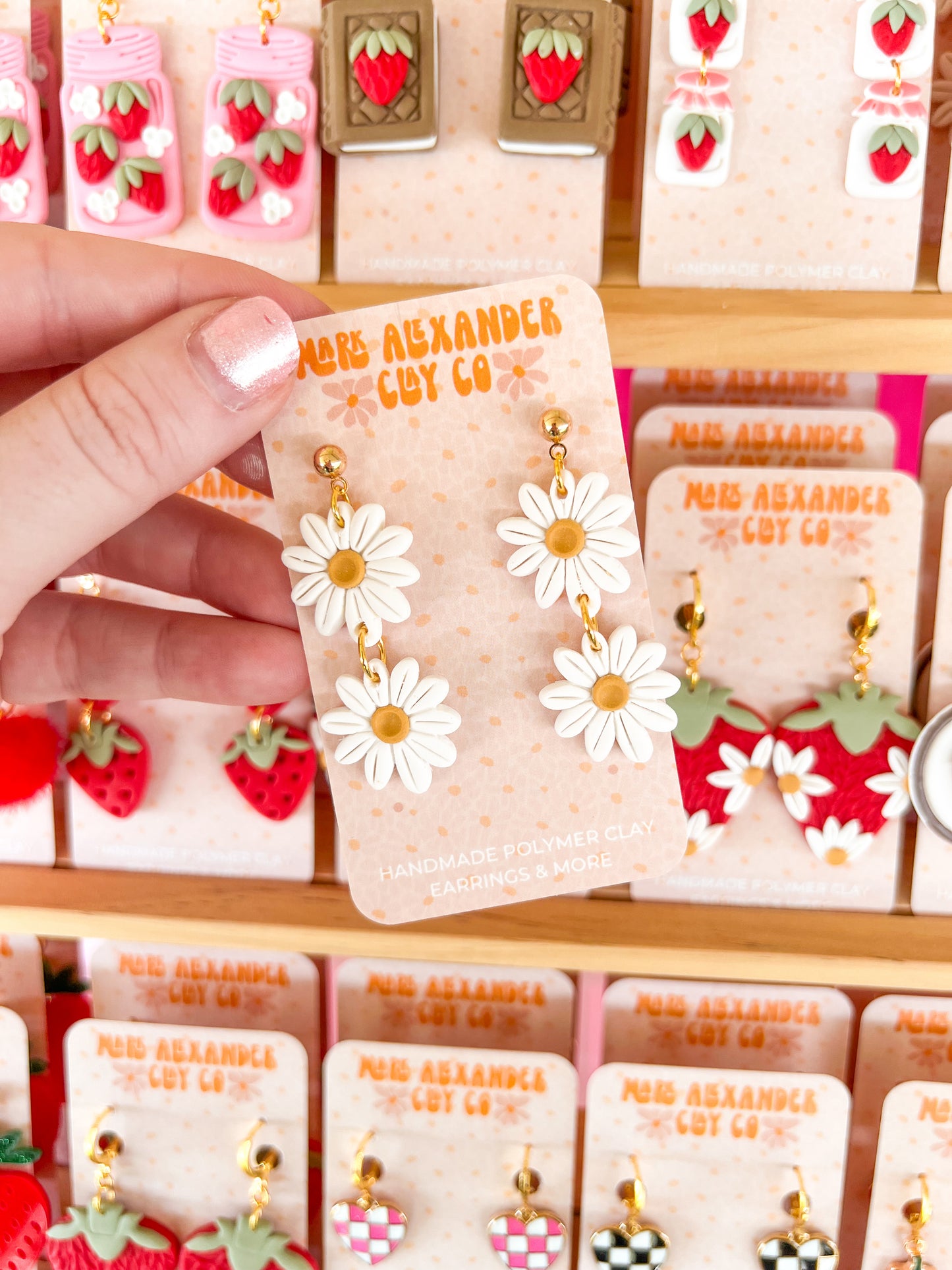 Double Daisy Dangles