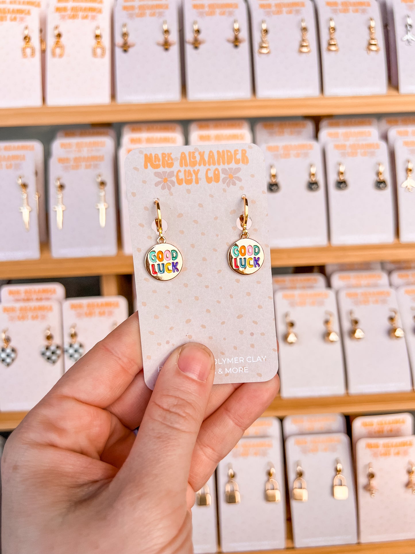 Gold Plated Good Luck Huggies