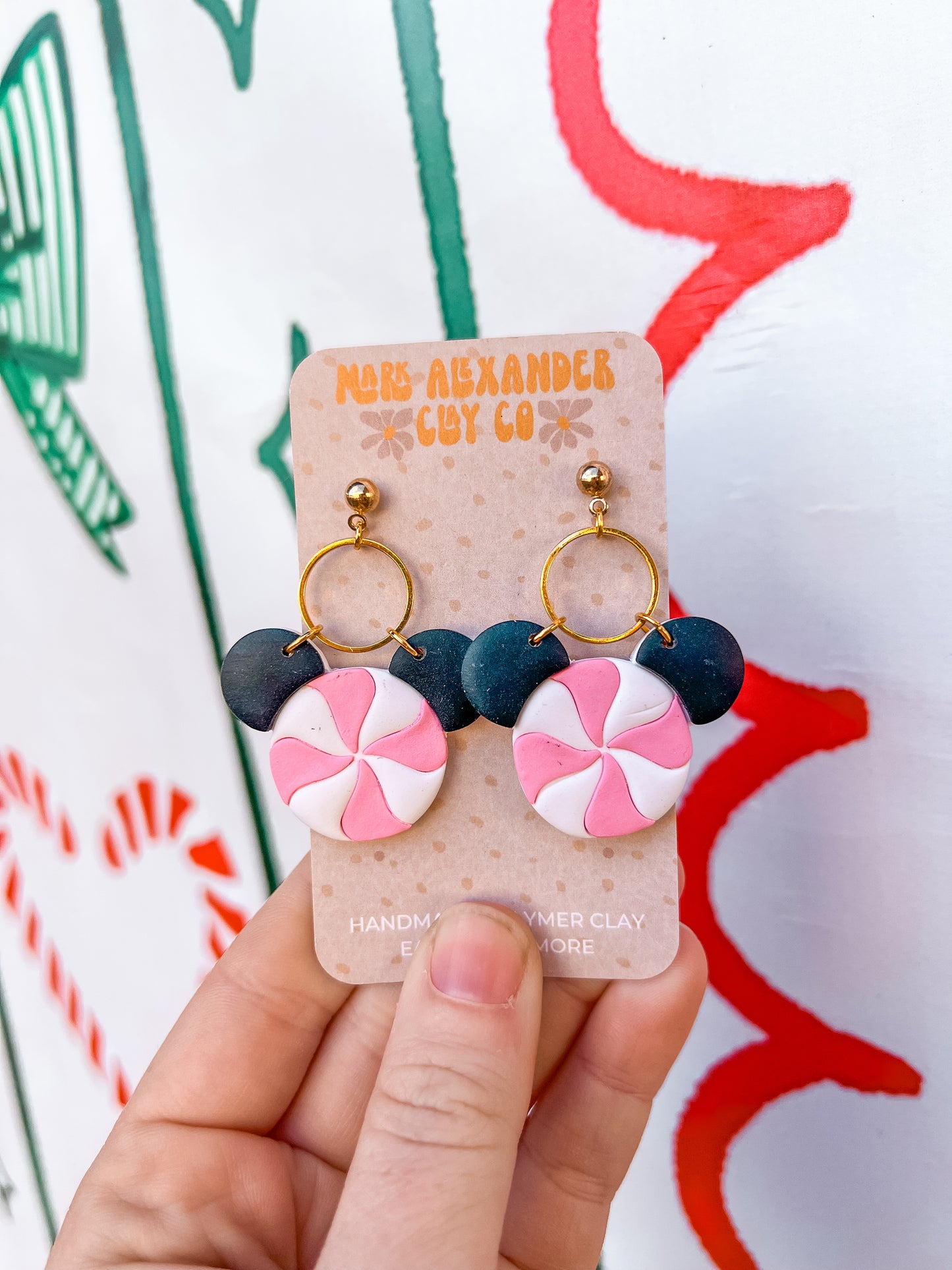 Mousey Peppermint Dangles