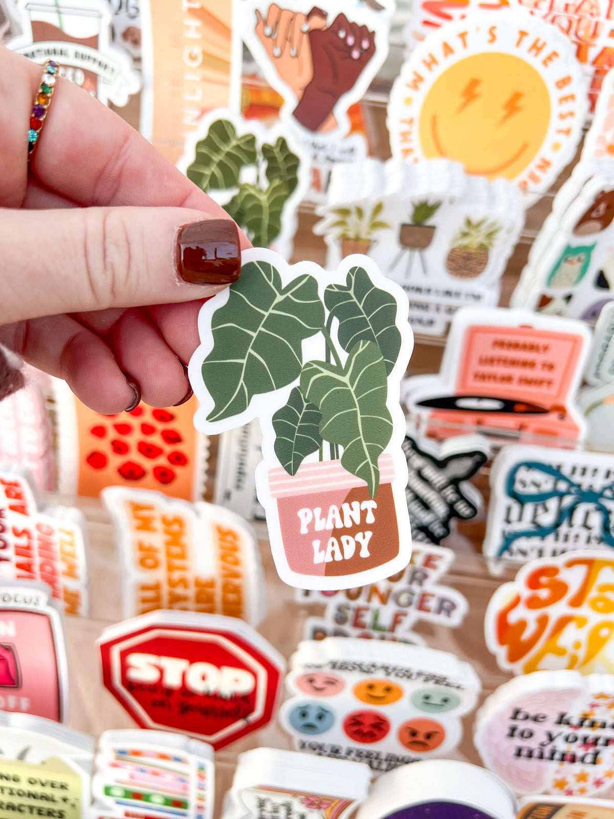 Plant Lady Sticker (Clear Background)