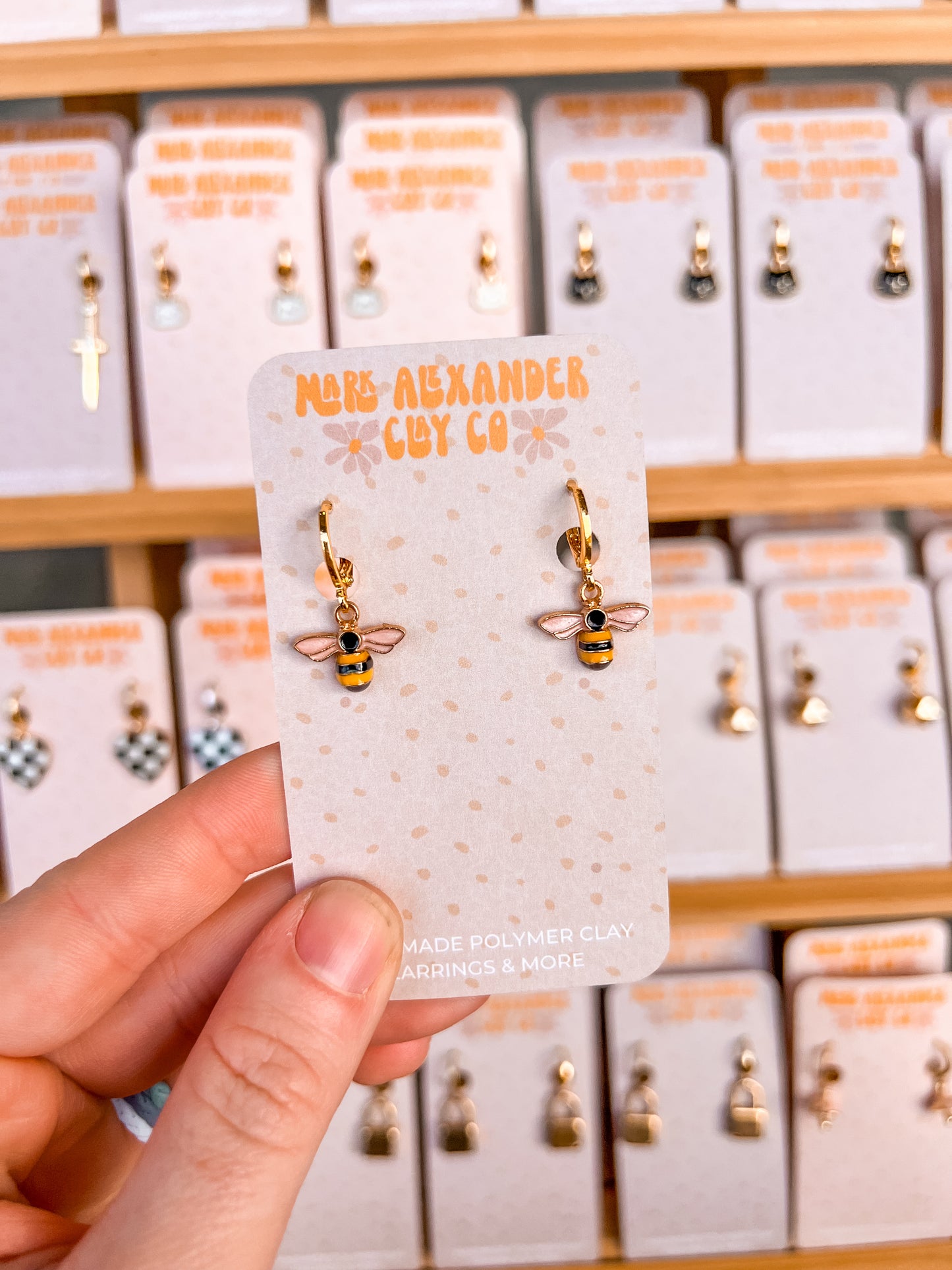 Gold Plated Bee Huggies