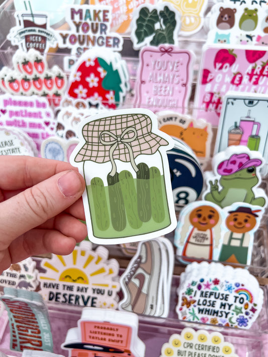 Pickle Jar Sticker (Clear Background)