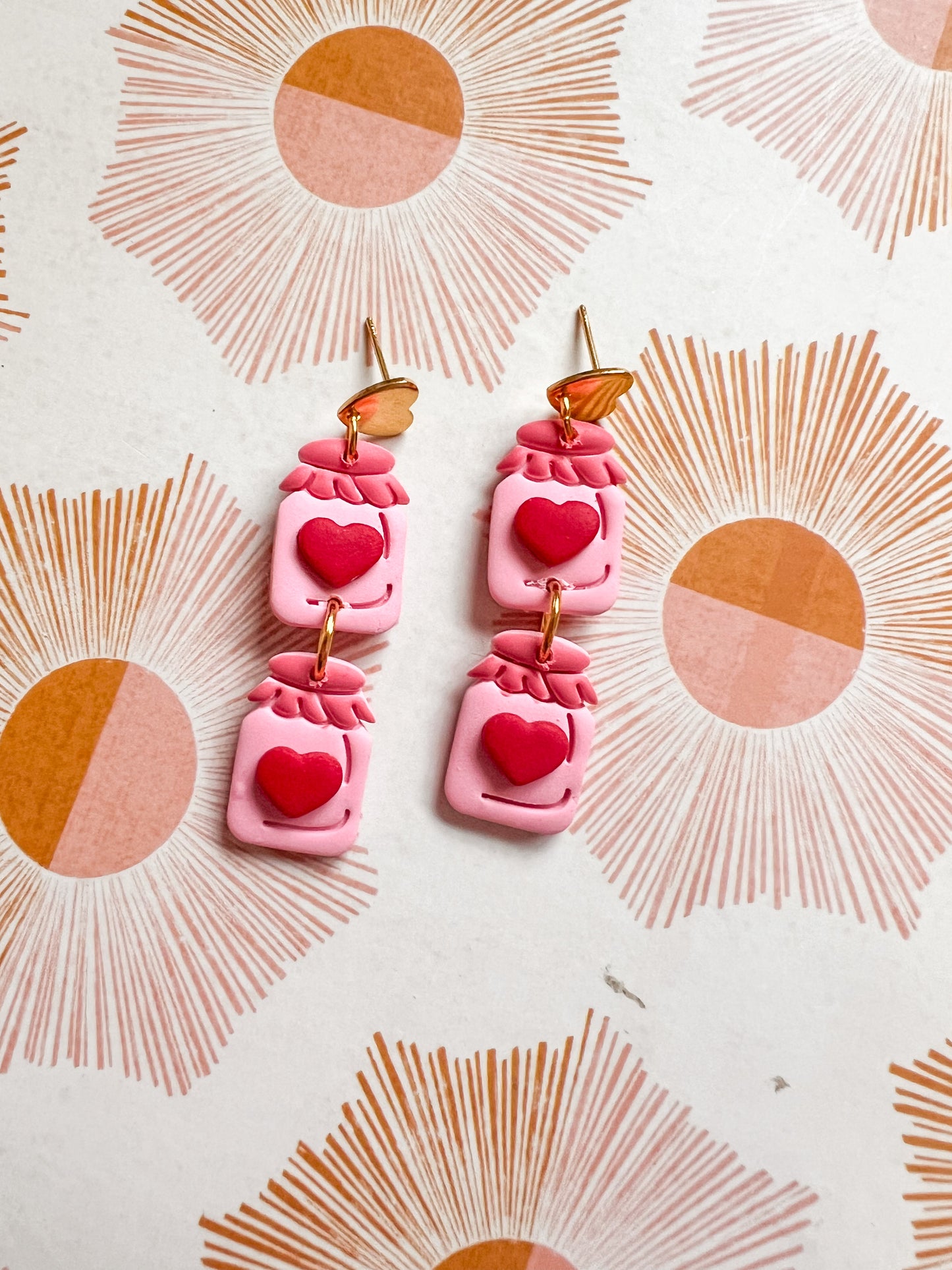 Stacked Heart Jam Dangles