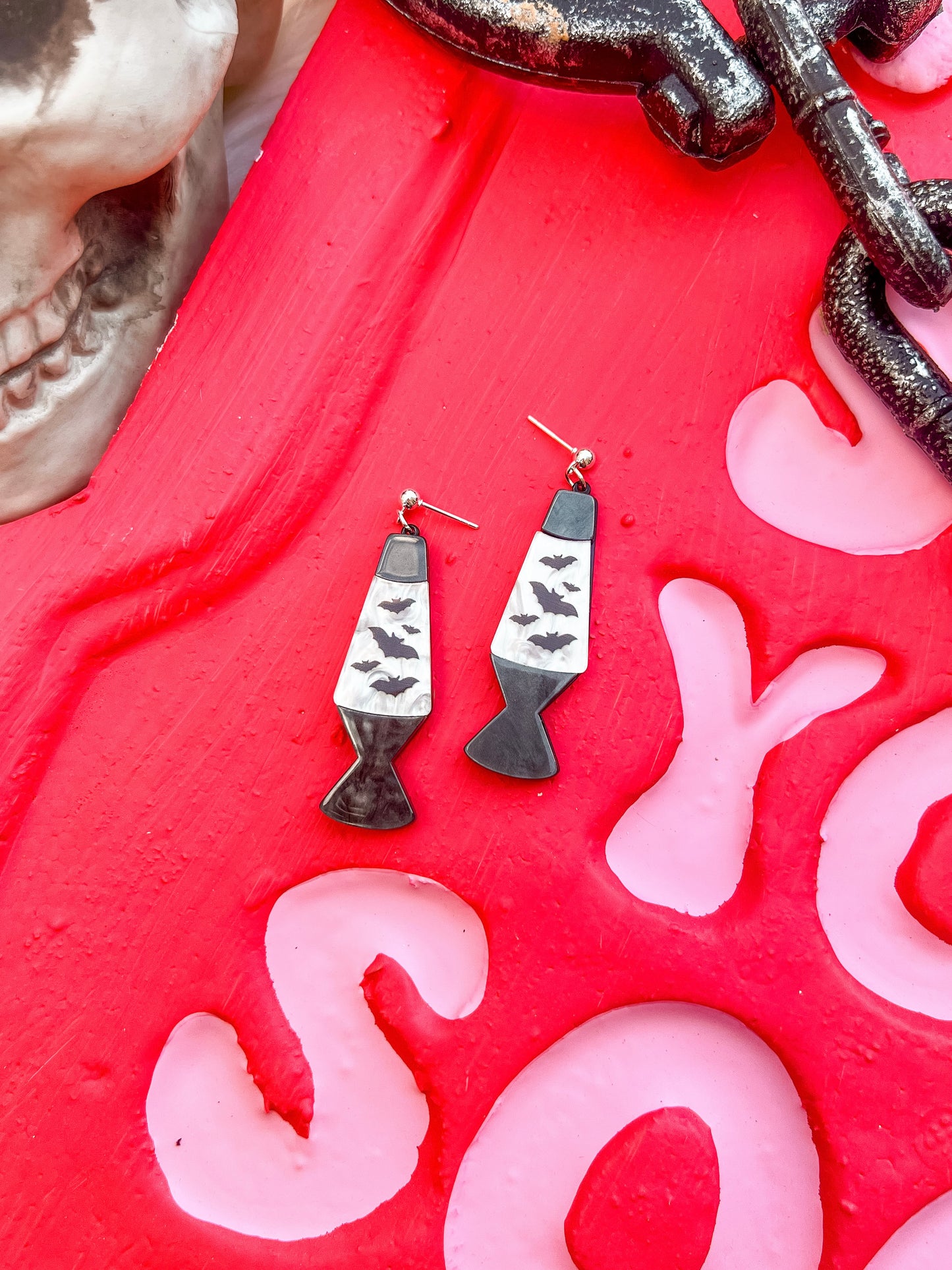 Acrylic Bat Lava Lamp Dangles