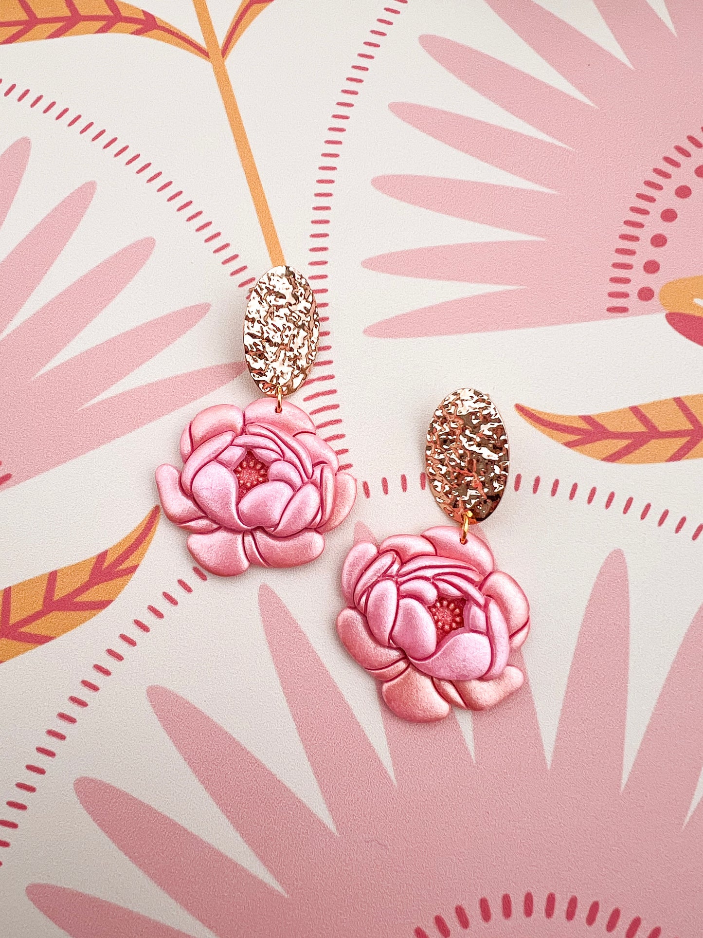 Jumbo Peony Dangles