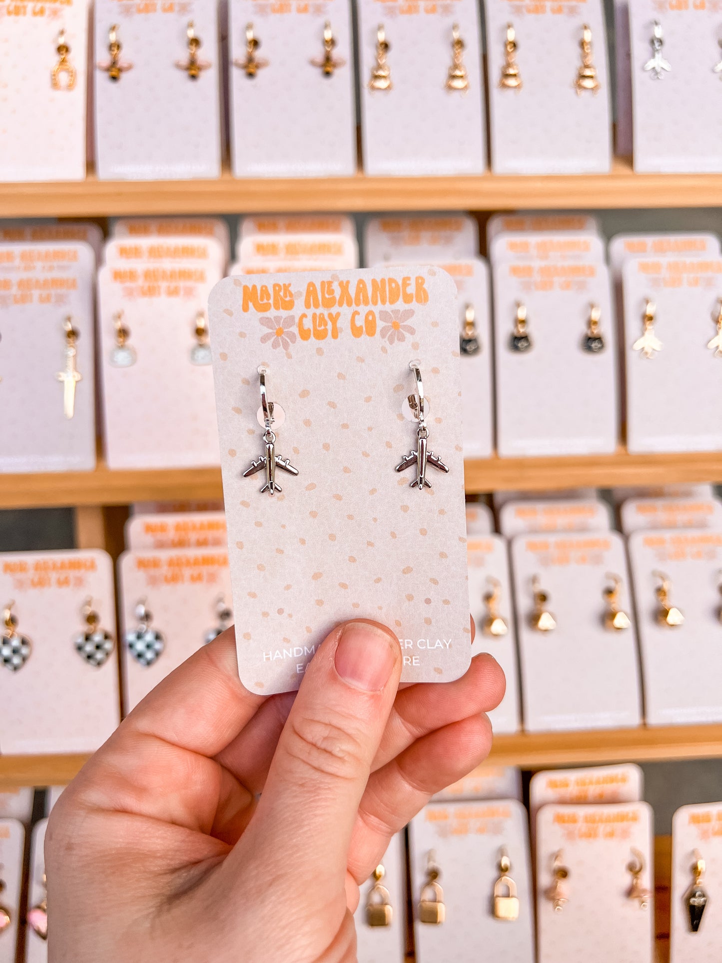 Gold Plated & Silver Airplane Huggies