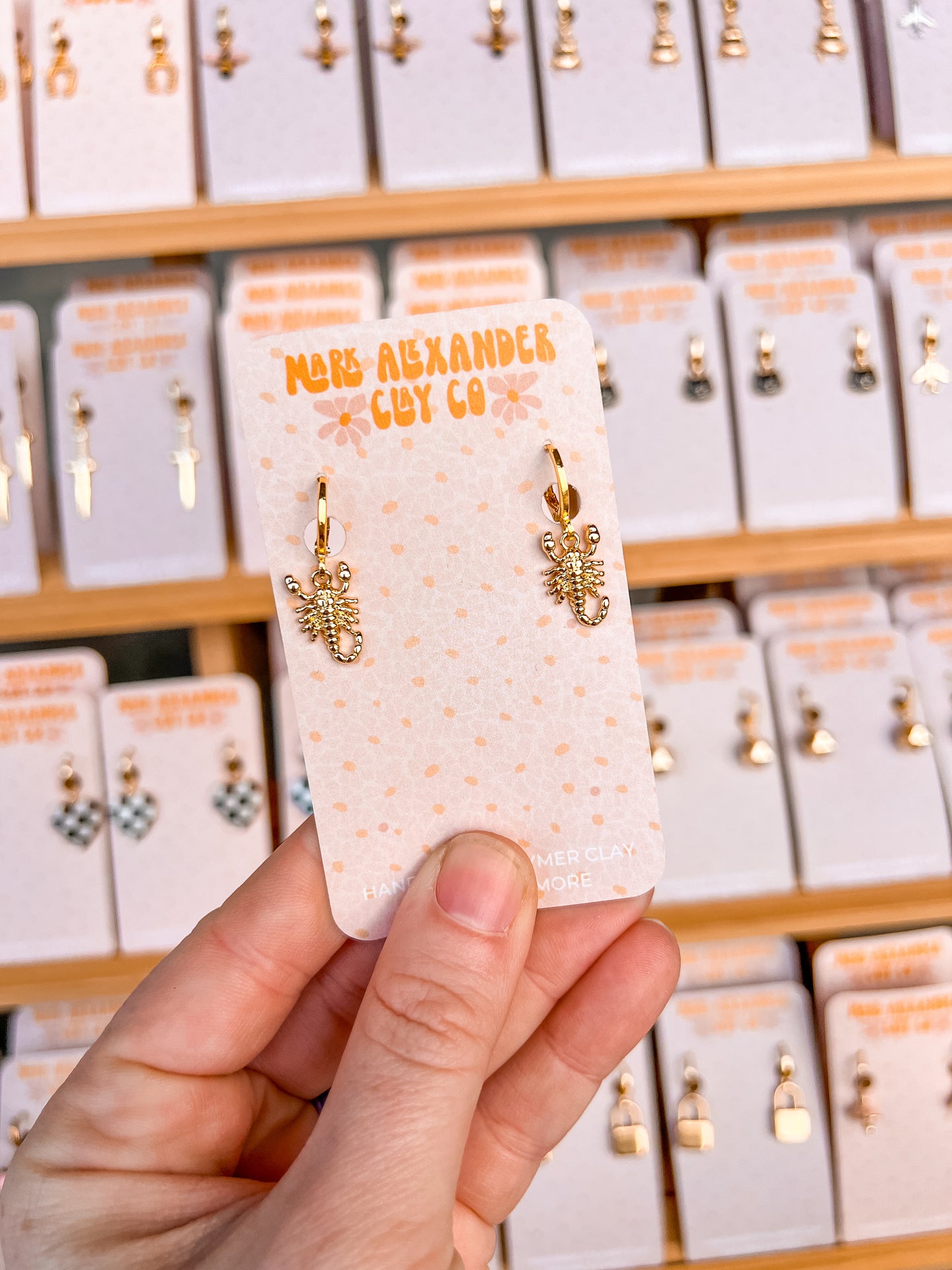 Gold Plated Scorpion Huggies