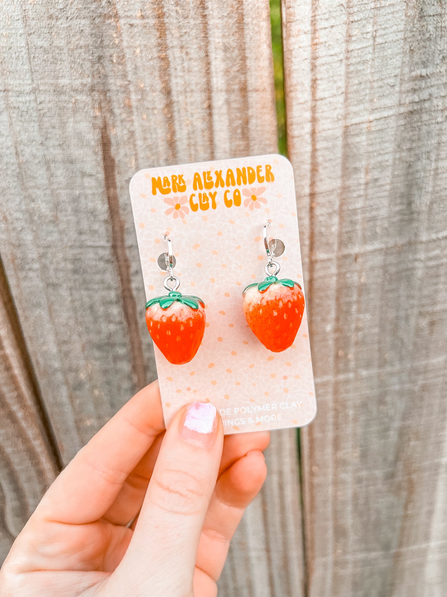 Acrylic 3D Strawberry Huggies