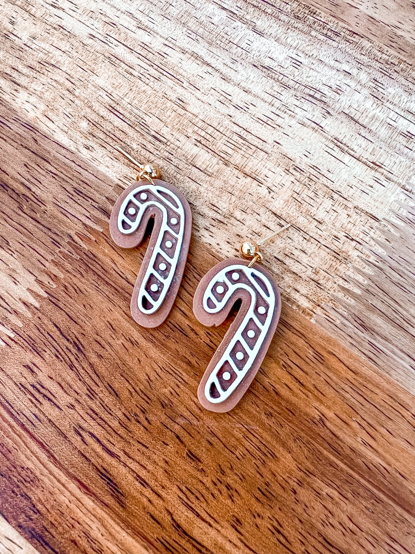 Gingerbread Candy Cane Dangles