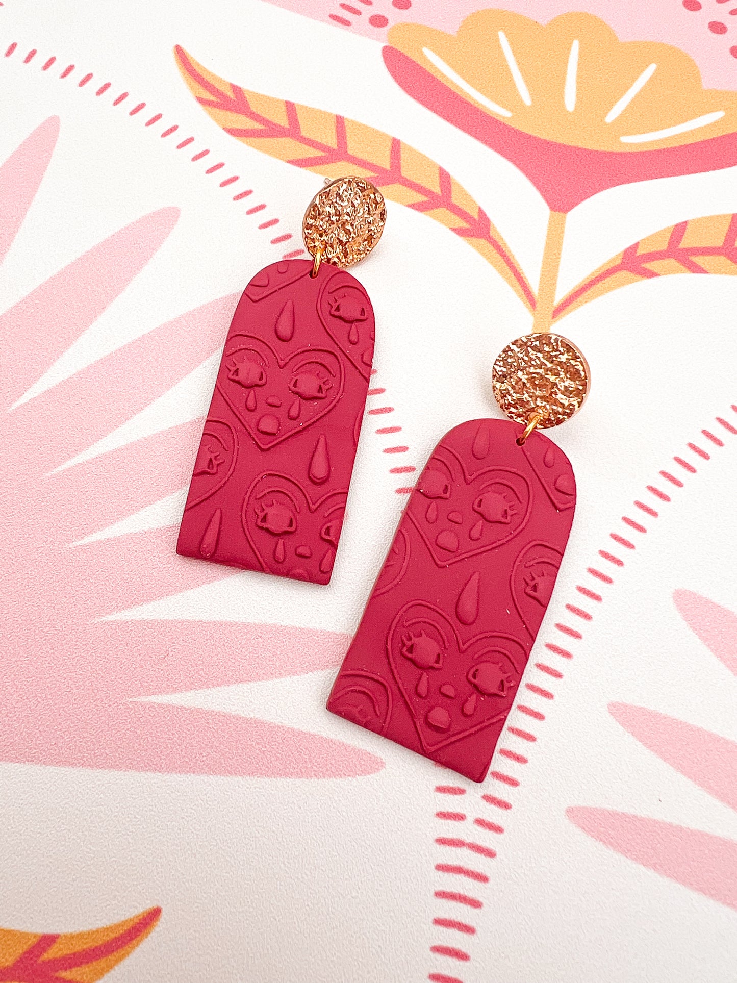 Crying Heart Dome Dangles