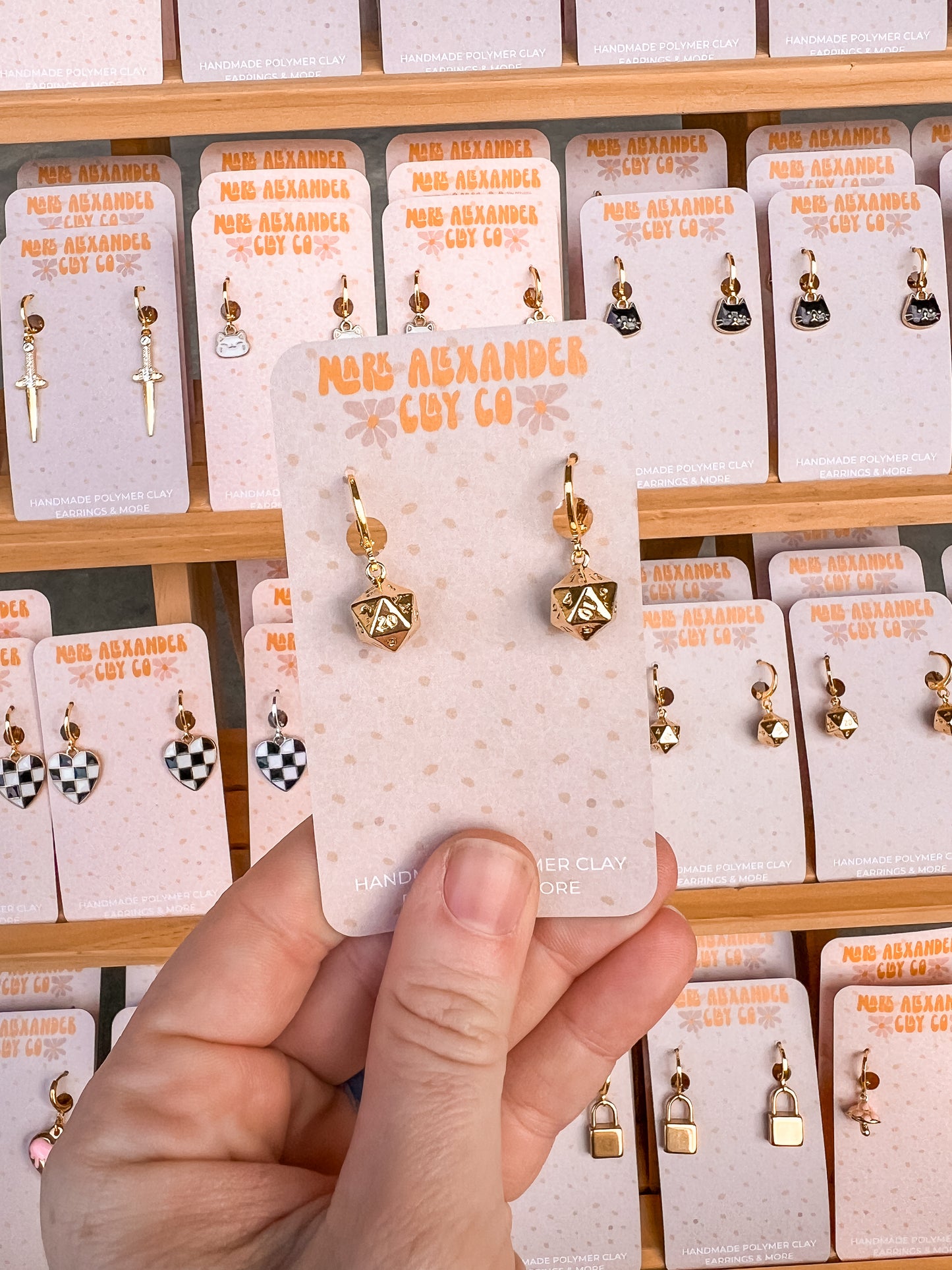 Gold Filled D20 DND Huggies